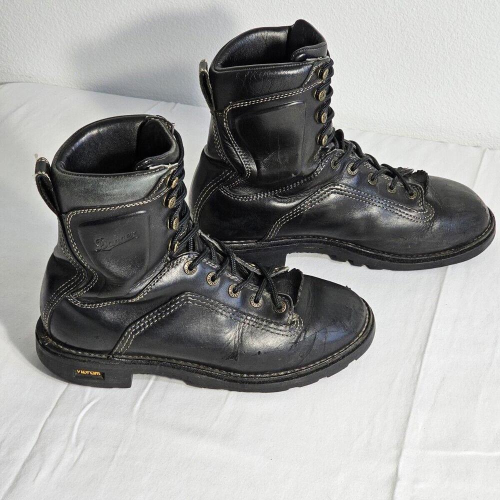 Danner 8" Quarry 3.0 Black PT Leather Combat Boots Men's Size EU 42 US 8.5 EE - Picture 2 of 12